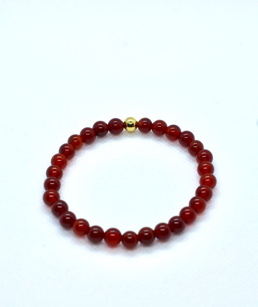 Carenelian Gemstone Bracelet 6mm