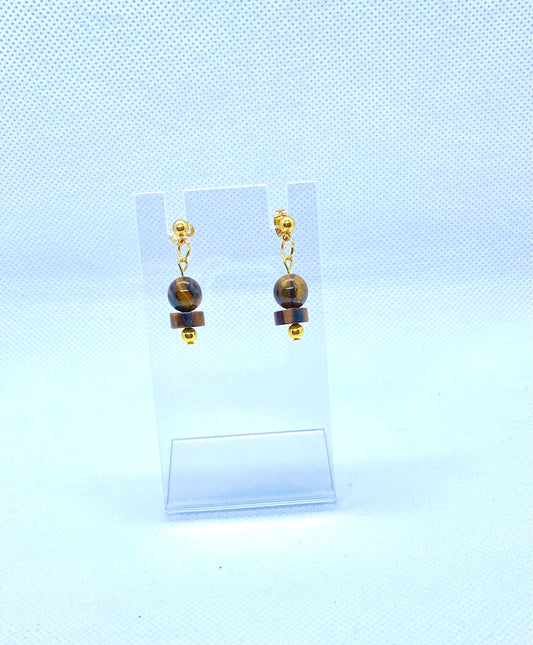 Tiger’s Eye Gemstone Earrings